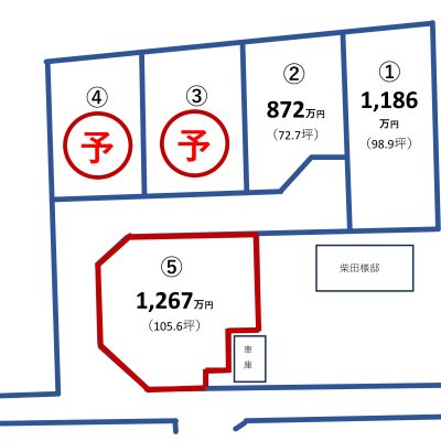 【日光市木和田島】新規分譲地 ⑤ - 八興ハウス - 土地情報